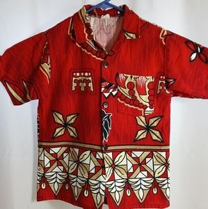 #355 Tongan Hawaiian Shirt Size XL Made In New Zealand